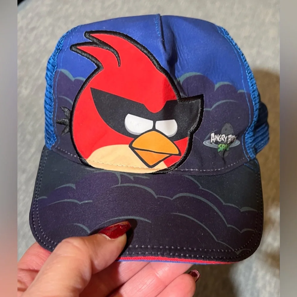 Angry Birds Space adjustable‎ blue baseball cap hat youth kids unisex Y2K new